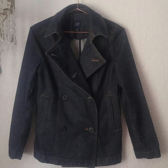 GAP Jackets & Blazers - GAP Double Breasted Denim Jean Jacket SZ XS